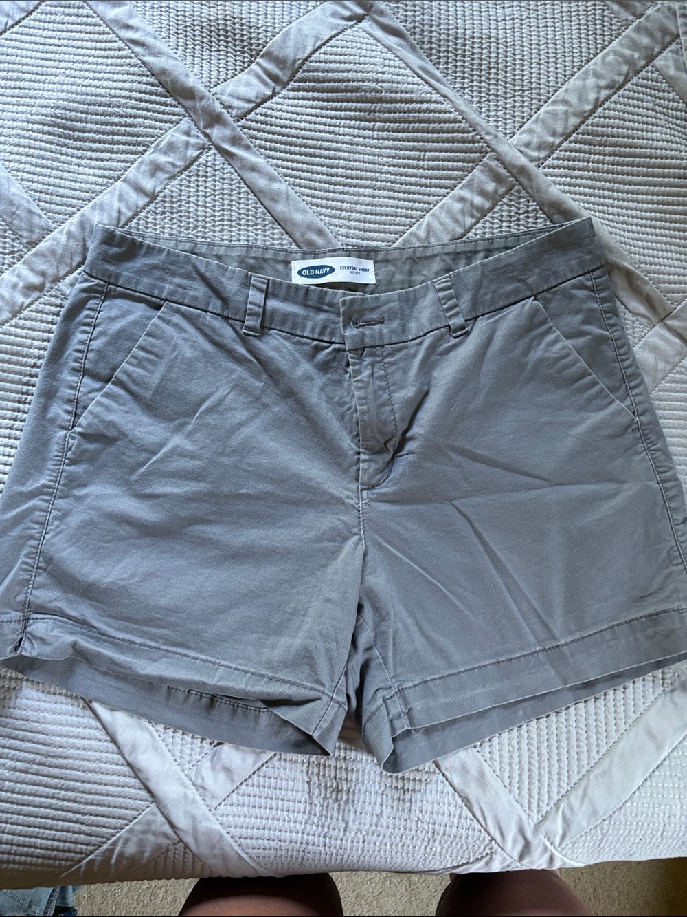 Old Navy Women's Light Gray Chino Bermuda Shorts